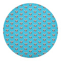 French Bulldog Faces Pattern Print Round Blanket