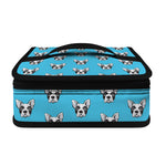 French Bulldog Faces Pattern Print Small Lunch Bag