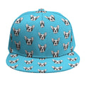 French Bulldog Faces Pattern Print Snapback Cap