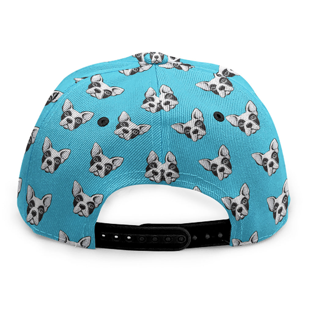 French Bulldog Faces Pattern Print Snapback Cap