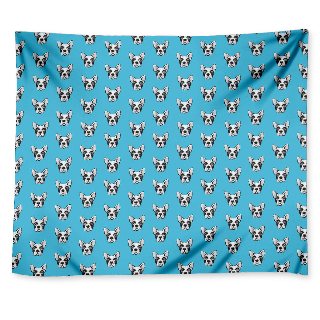 French Bulldog Faces Pattern Print Tapestry