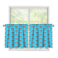 French Bulldog Faces Pattern Print Tier Curtains
