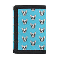 French Bulldog Faces Pattern Print Trifold Wallet