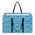 French Bulldog Faces Pattern Print Utility Tote Bag