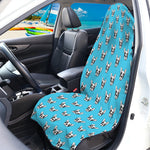 French Bulldog Faces Pattern Print Waterproof Car Seat Cover