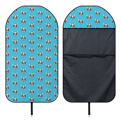 French Bulldog Faces Pattern Print Waterproof Car Seat Cover