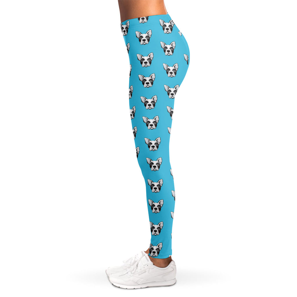 French Bulldog Faces Pattern Print Women's Leggings