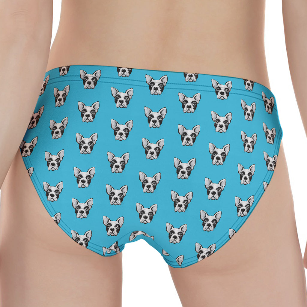 French Bulldog Faces Pattern Print Women's Panties