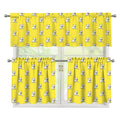 French Bulldog Puppy With Baseball Print 3 Piece Kitchen Curtains