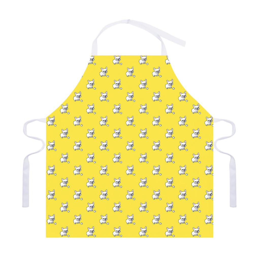 French Bulldog Puppy With Baseball Print Adjustable Apron