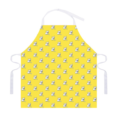 French Bulldog Puppy With Baseball Print Adjustable Apron