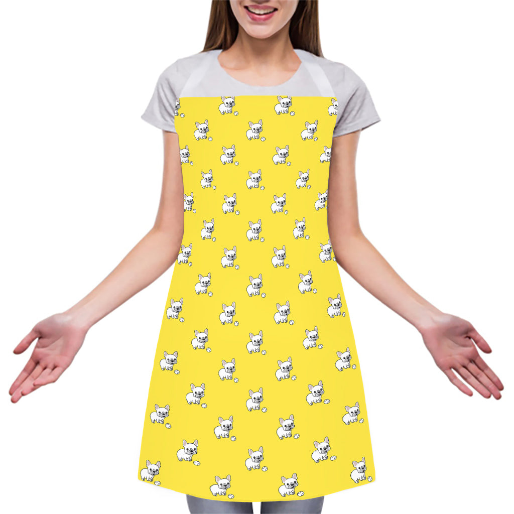 French Bulldog Puppy With Baseball Print Adjustable Apron