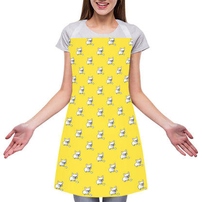 French Bulldog Puppy With Baseball Print Adjustable Apron