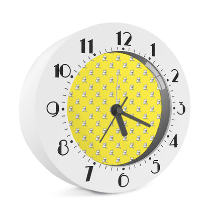 French Bulldog Puppy With Baseball Print Alarm Clock