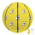 French Bulldog Puppy With Baseball Print Basketball