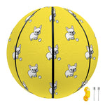French Bulldog Puppy With Baseball Print Basketball