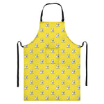 French Bulldog Puppy With Baseball Print Bib Apron With Pocket