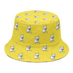 French Bulldog Puppy With Baseball Print Bucket Hat