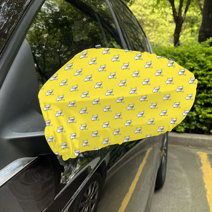 French Bulldog Puppy With Baseball Print Car Side Mirror Covers