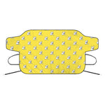 French Bulldog Puppy With Baseball Print Car Windshield Snow Cover