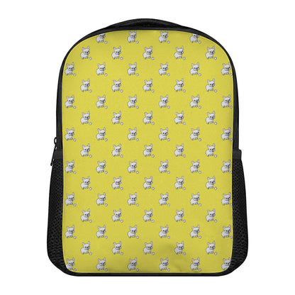French Bulldog Puppy With Baseball Print Casual Backpack