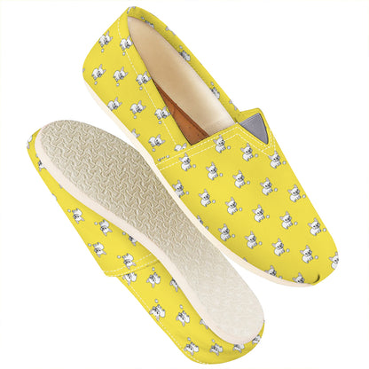 French Bulldog Puppy With Baseball Print Casual Shoes