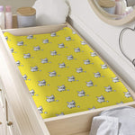 French Bulldog Puppy With Baseball Print Changing Pad Cover