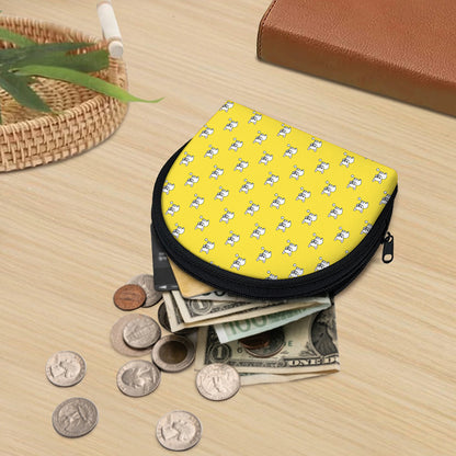 French Bulldog Puppy With Baseball Print Coin Purse