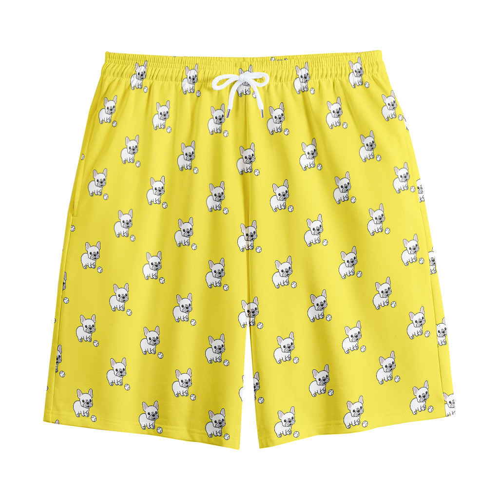 French Bulldog Puppy With Baseball Print Cotton Shorts