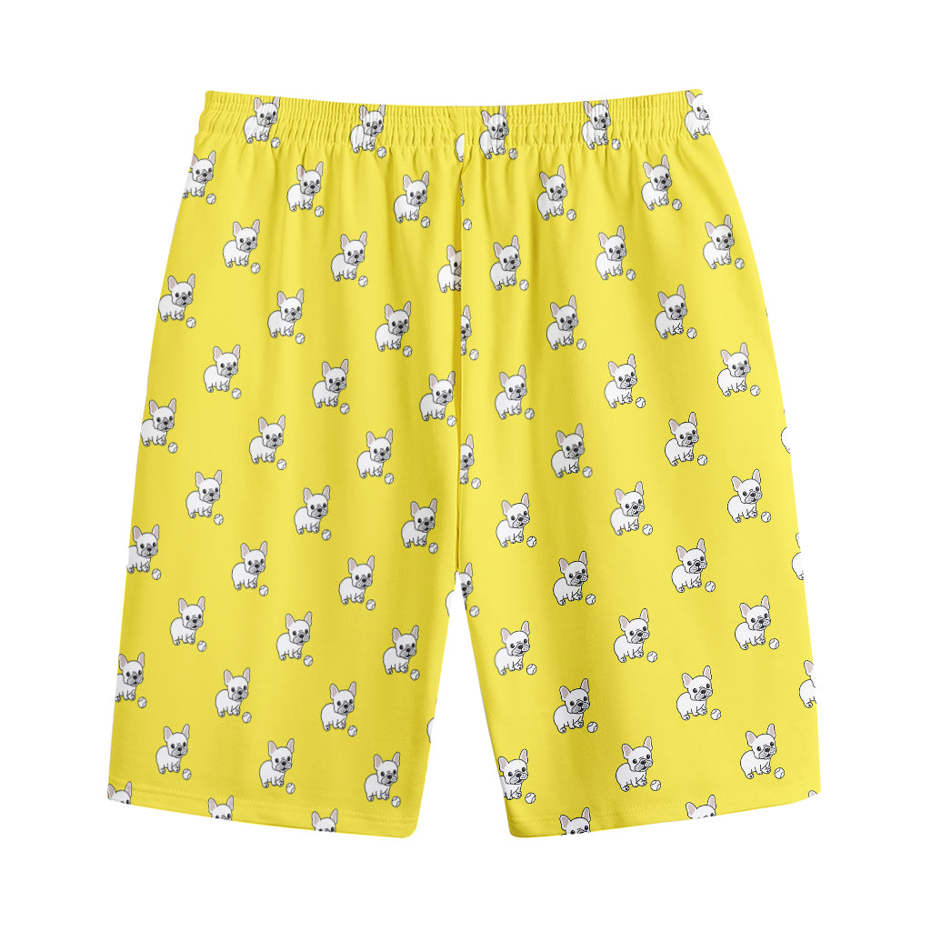 French Bulldog Puppy With Baseball Print Cotton Shorts