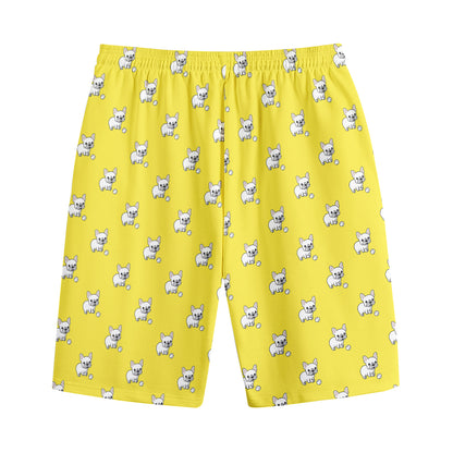French Bulldog Puppy With Baseball Print Cotton Shorts