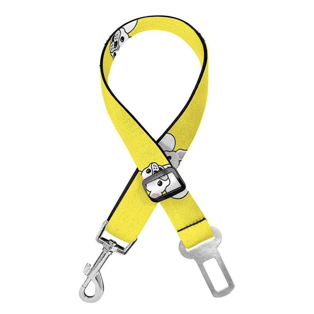 French Bulldog Puppy With Baseball Print Dog Seat Belt