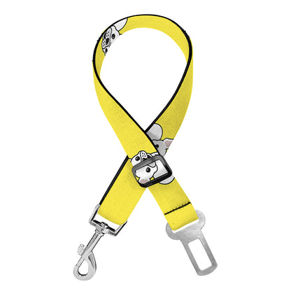 French Bulldog Puppy With Baseball Print Dog Seat Belt