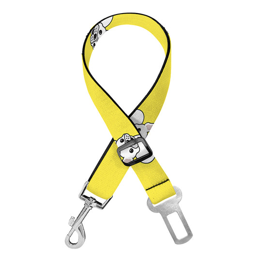 French Bulldog Puppy With Baseball Print Dog Seat Belt