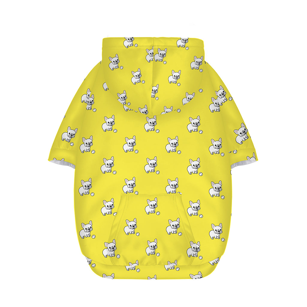 French Bulldog Puppy With Baseball Print Dog Zip Up Hoodie