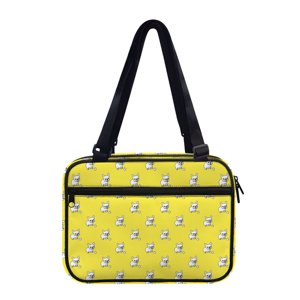 French Bulldog Puppy With Baseball Print Double Strap Bible Bag
