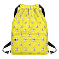 French Bulldog Puppy With Baseball Print Drawstring Backpack