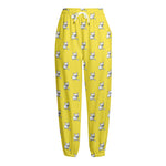 French Bulldog Puppy With Baseball Print Fleece Lined Knit Pants