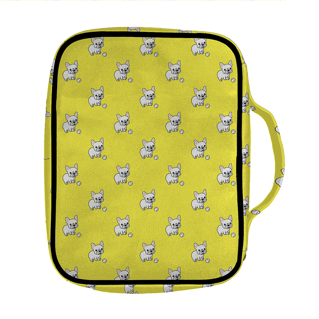 French Bulldog Puppy With Baseball Print Front Pocket Bible Bag