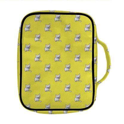 French Bulldog Puppy With Baseball Print Front Pocket Bible Bag