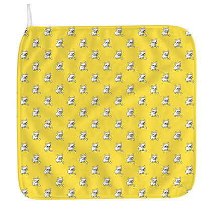 French Bulldog Puppy With Baseball Print Hand Towel