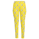 French Bulldog Puppy With Baseball Print High-Waisted Pocket Leggings