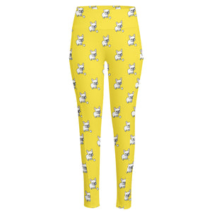 French Bulldog Puppy With Baseball Print High-Waisted Pocket Leggings