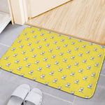 French Bulldog Puppy With Baseball Print Indoor Door Mat