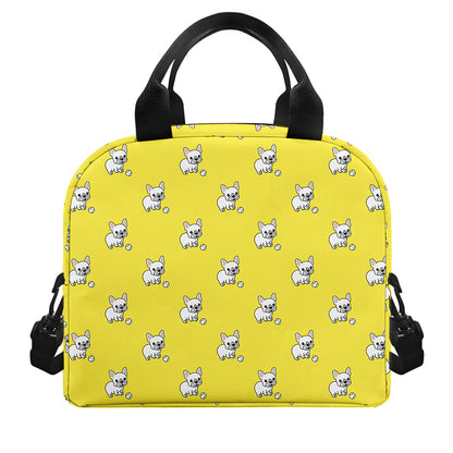 French Bulldog Puppy With Baseball Print Insulated Lunch Bag