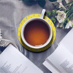 French Bulldog Puppy With Baseball Print Leather Coaster Set