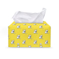 French Bulldog Puppy With Baseball Print Leather Tissue Box Cover
