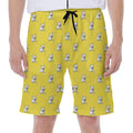 French Bulldog Puppy With Baseball Print Men's Beach Shorts