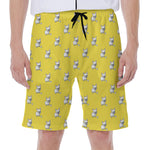 French Bulldog Puppy With Baseball Print Men's Beach Shorts