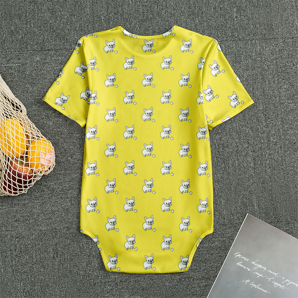 French Bulldog Puppy With Baseball Print Men's Bodysuit